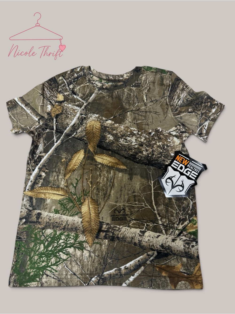 Magellan Outdoors Boys Realtree Edge Camo T-Shirt Size S NWT